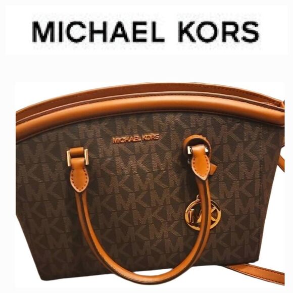 Michael Kors Yara Large Satchel- Brown